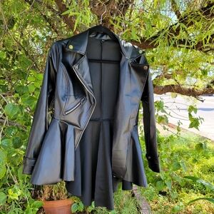 NWOT SHEIN Black Perplum Moto Jacket